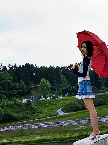 Asian girl in erotic short skirt Jun Kiyomi is stripping to the