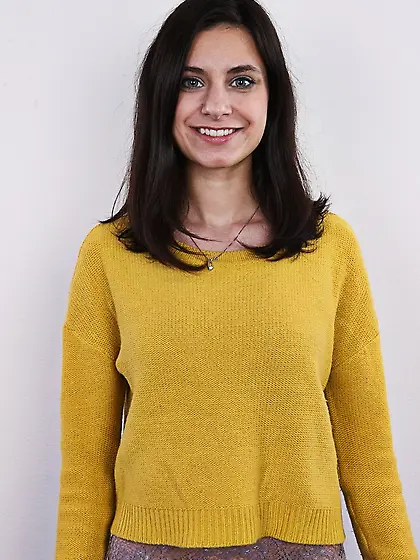 Nude slender brunette