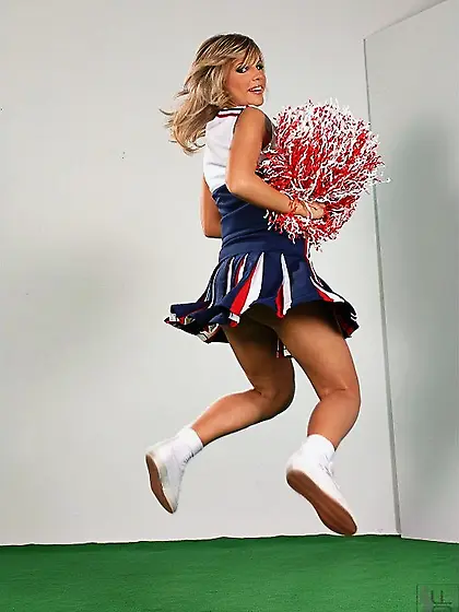 Tiffany Rousso is a hot and naked cheerleader who cannot say goo