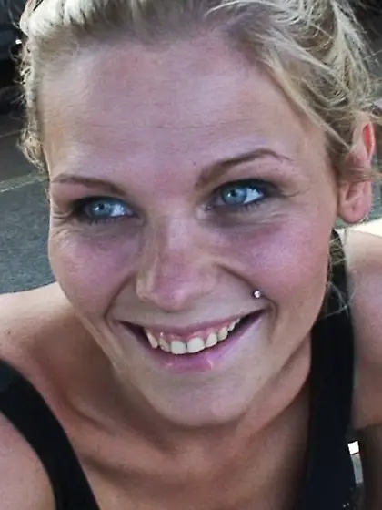 Elegant young blonde long