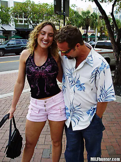 Curly-haired blonde MILF gets brutally banged by a goatee'd