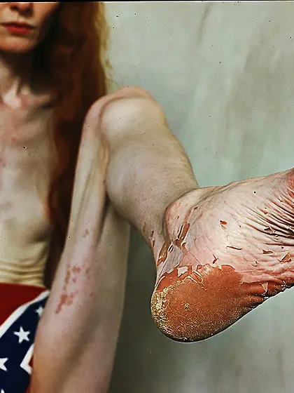 White queens crusty feet