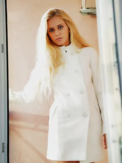 Blonde blue-eyed russian teen