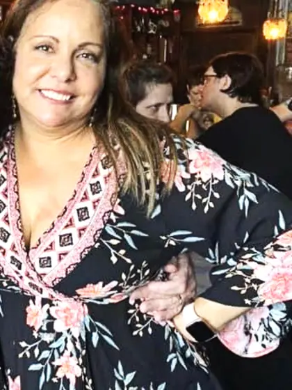 Latina MILF Jackie shows her tits for the guys