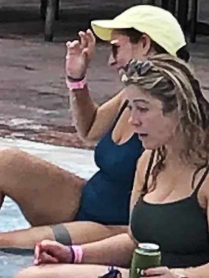 Anonymous women in public