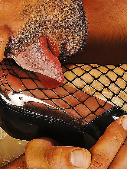 Big tits pantyhose footjob