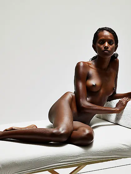 This stunning ebony babe wants a massage.