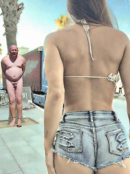 Tied nude humillant public cfnm