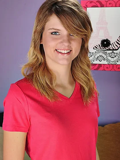 Hot blonde takes pink