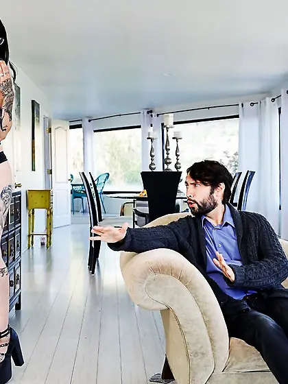 Emo MILF with black hair exposes her pussy and asshole tempting