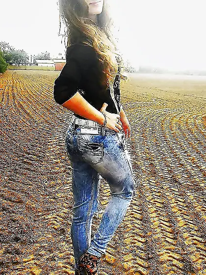 jeans and high heels