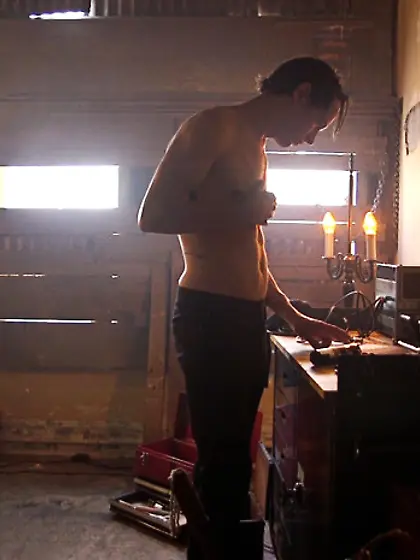 Stacked brunette wrapped plastic