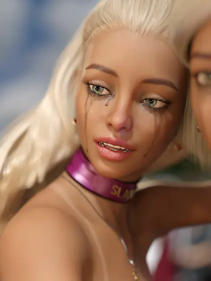 Blonde slave girls sold at Church Slave Auction