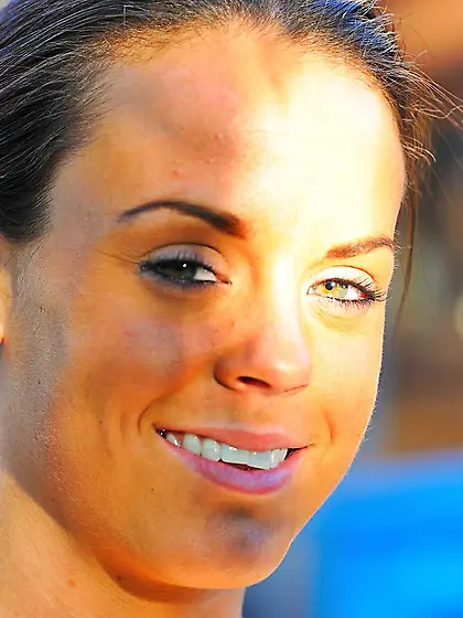 Brunette babe Rahyndee James takes off her clothes,  shaves her p