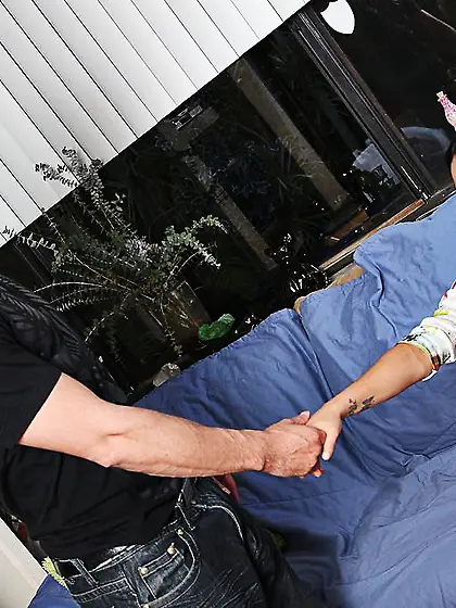 Dark haired latina girl Raven Black gets her wet smooth pussy pe