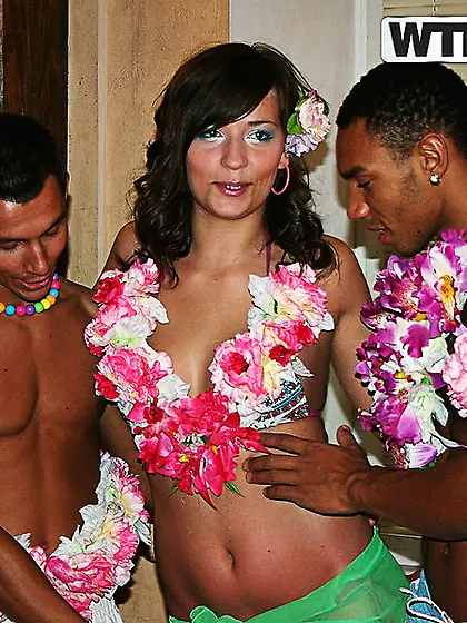 Brunette Berta is going to enjoy ritualistic gang fucking