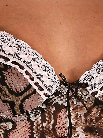 Sexy brunette babe Serilla Lamante uncovering booties and pussy