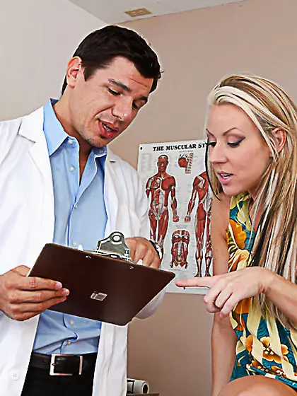 Insolent doc is heavily fucking the licentious blonde patient Ca