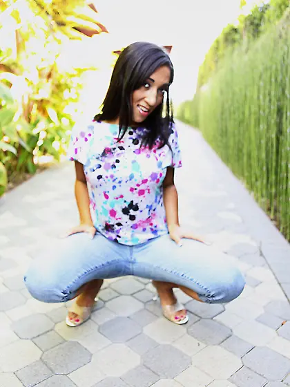 Leona Dulce takes her sexy purple lingerie off and gets nailed b