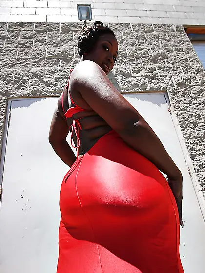 Big ass ebony fishnet