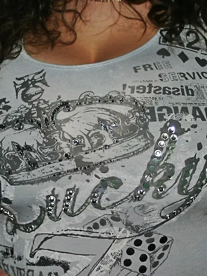 Pale brunette giant tits