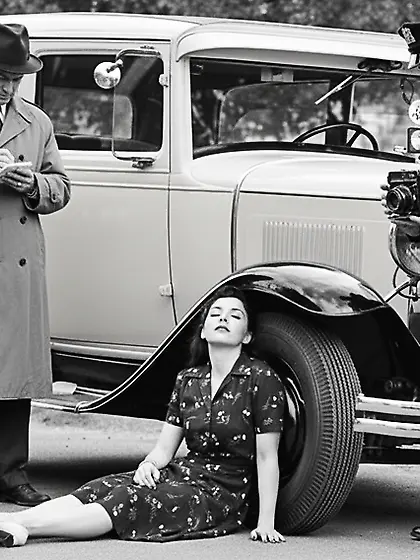 Film Noir Crime Scene