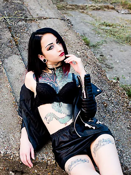 White teen black hair