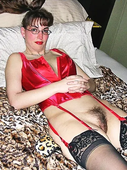 So nice hairy pussy in stokings 6