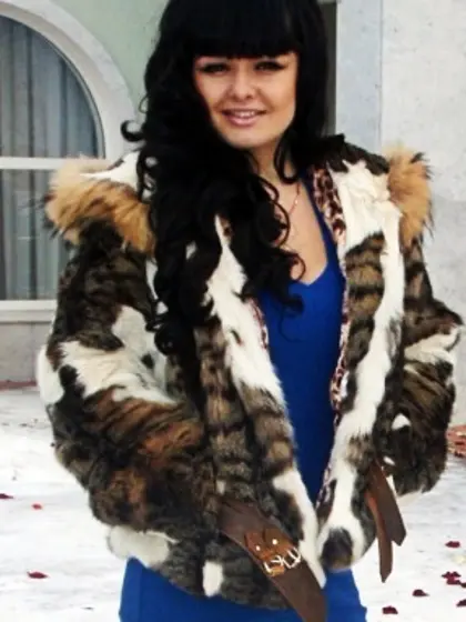 Wild cat fur coat