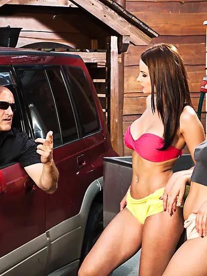 Girls wearing skimpy clothes