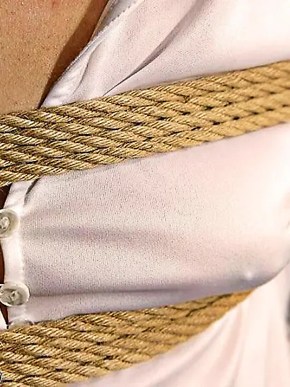 Blonde schoolgirl gets tied up and she loves...