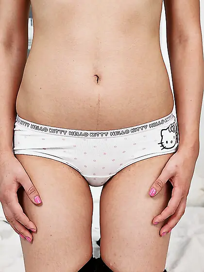 Tiny tits close up masturbation