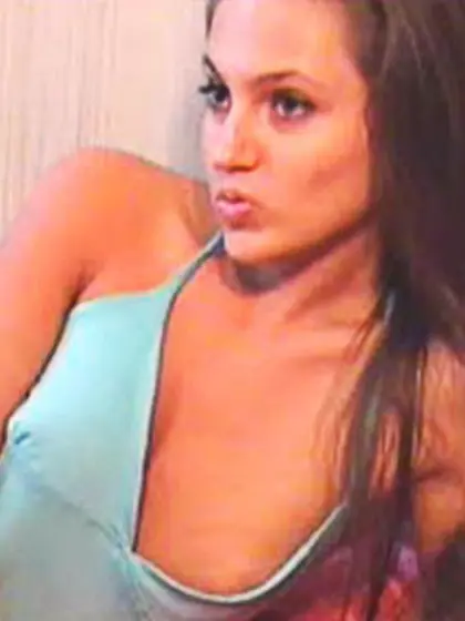 Hot long-haired bitch blue