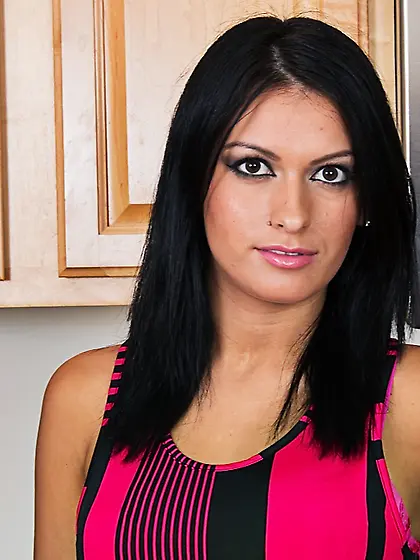 Big tit dark haired teen babe