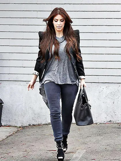 Kim Kardashian arriving at a Studio City television studio