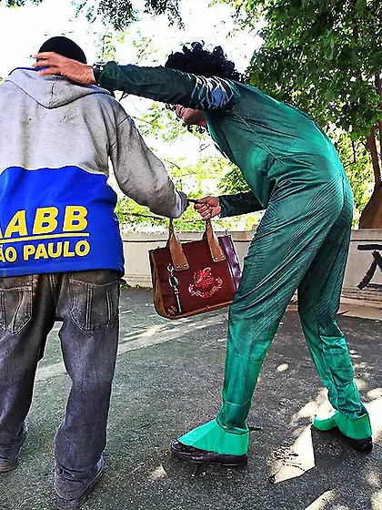 Sumptuous cutie-with-a-pickle pink shirt