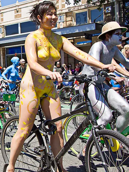 Naked bike ride nudist seat eaters