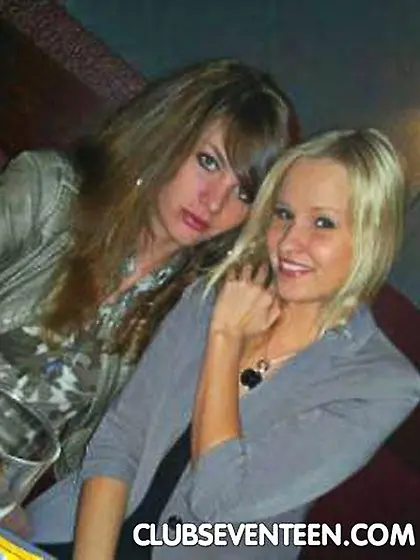 Blonde girl thinks about sex even when she is at the exhibition