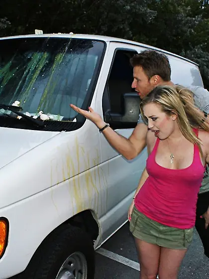 Topanga Fox strips her denim skirt off and pleases her lover wit