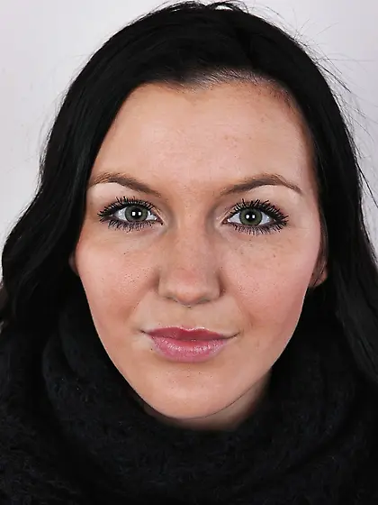 Smiling black hair beauty