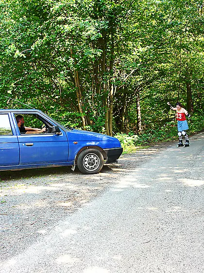 Skating teen fucked by an old men in the...