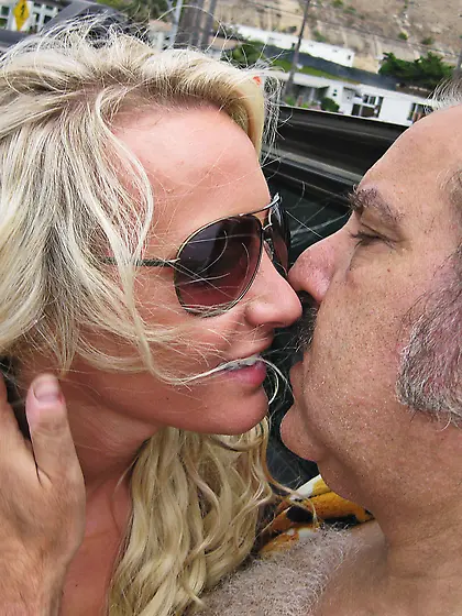 Alluring young honey is eager to test old man's dick in thi