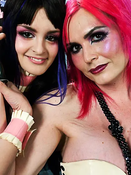 T-girl striking red hair