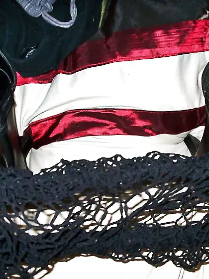 Pulled down stockings