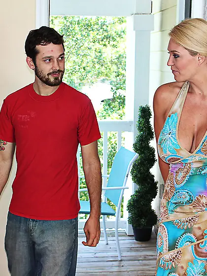 American blonde cum surprise