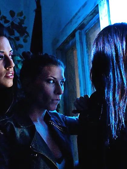 Petite lesbian fucking machines