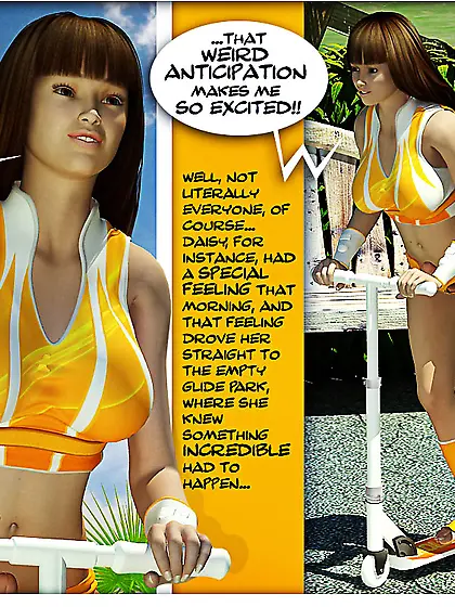 Perfect futuristic shemale babe