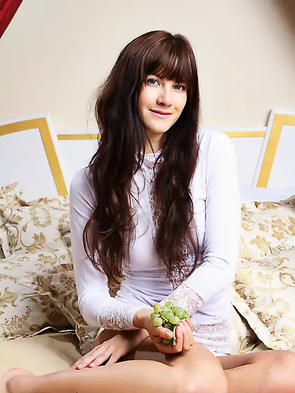 Silly sexy girl eating