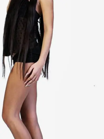 Natural slim brunette fresh