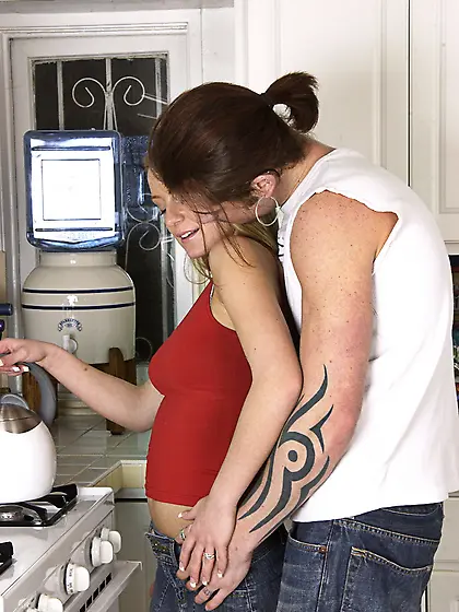 Denice Klarskov gives head and gets her hairless pussy pumped in